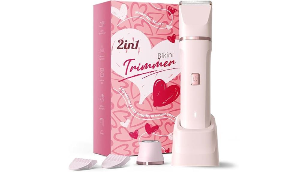 pink waterproof electric trimmer