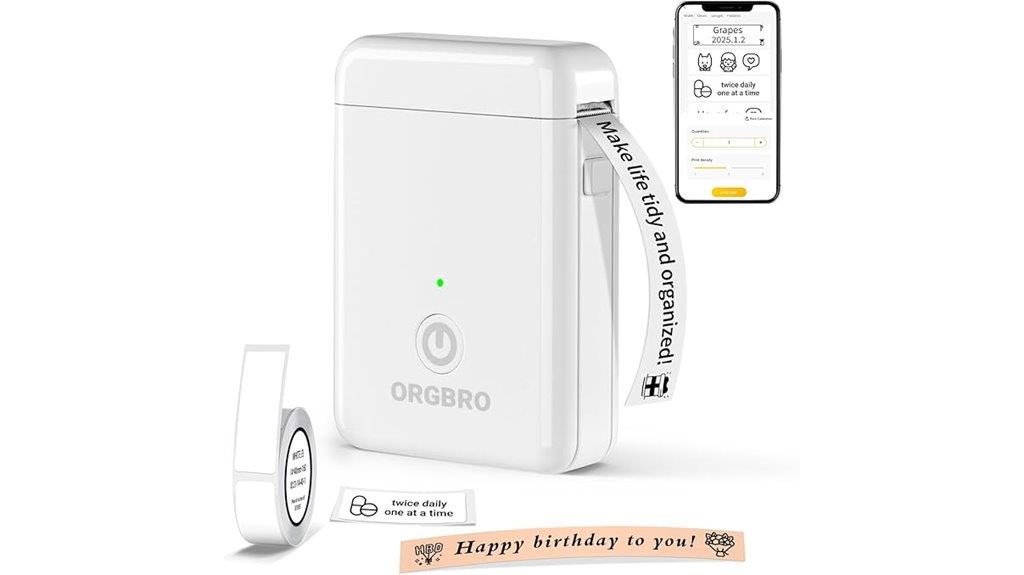 portable bluetooth label maker