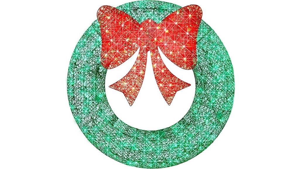 pre lit outdoor christmas wreath