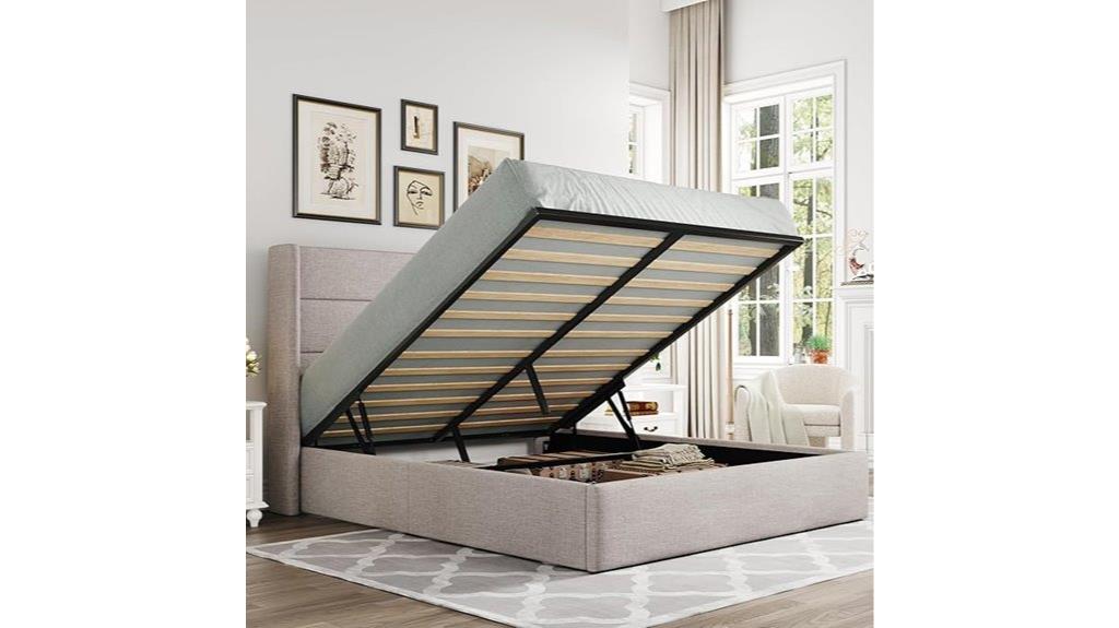 queen size storage bed