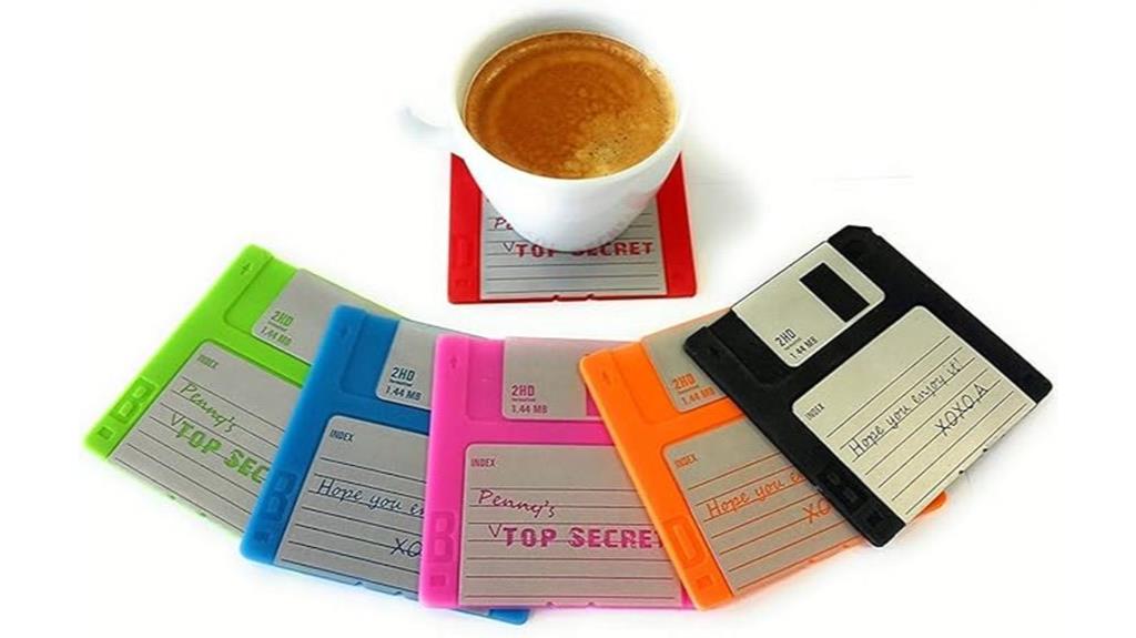 retro nerdy coaster set