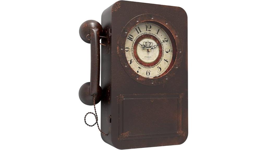 retro wall clock with safe