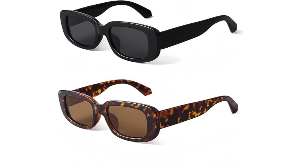 retro women s rectangle sunglasses