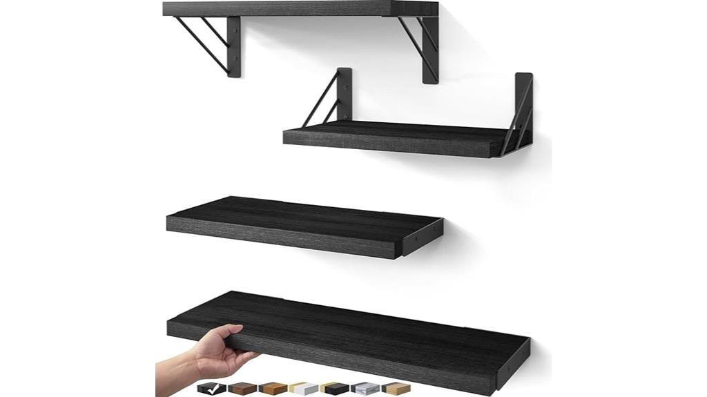 set of four wall shelves