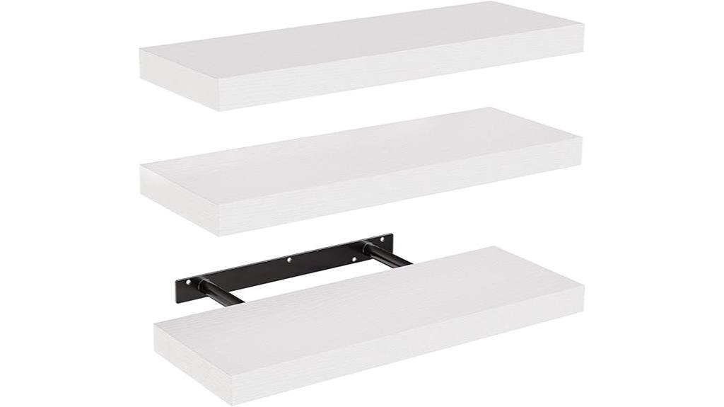 set of three floating shelves