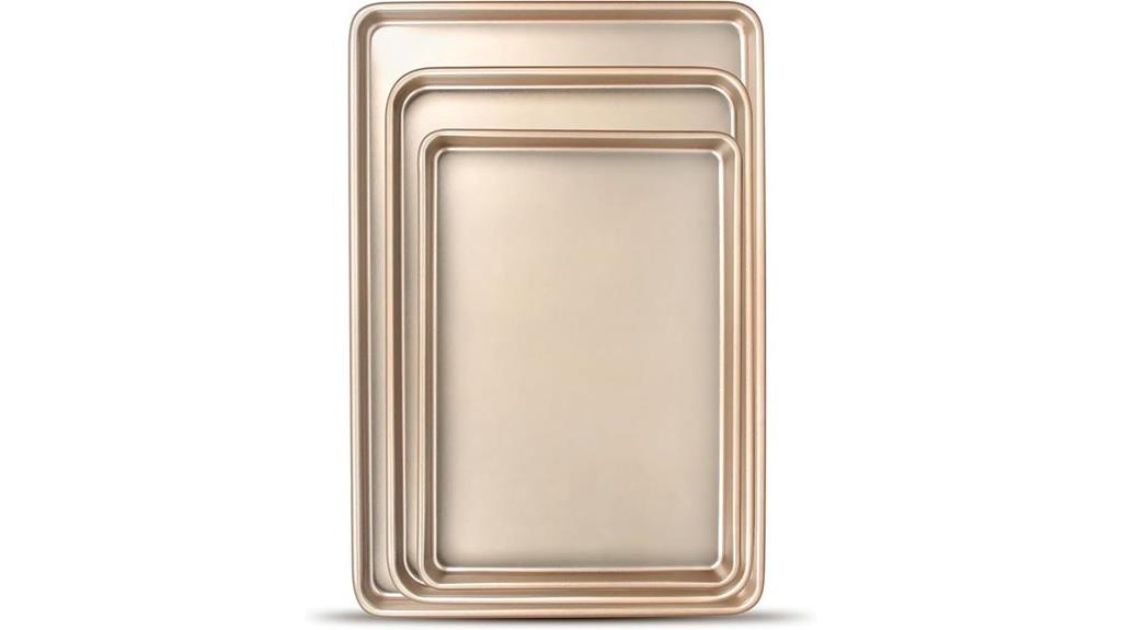 set of three nonstick pans