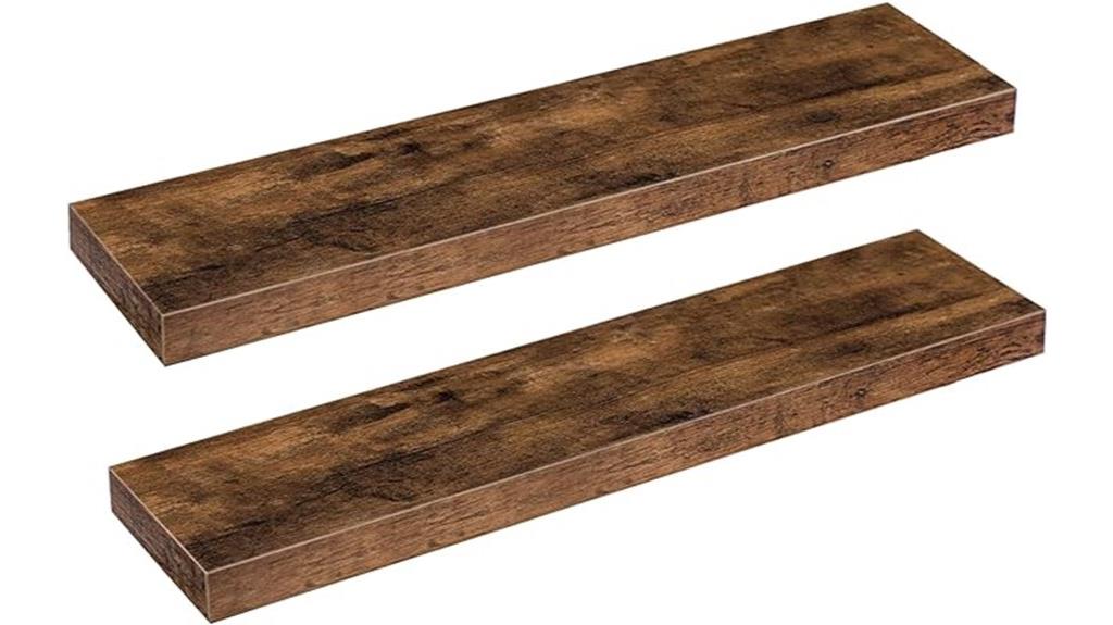 set of two wall shelves