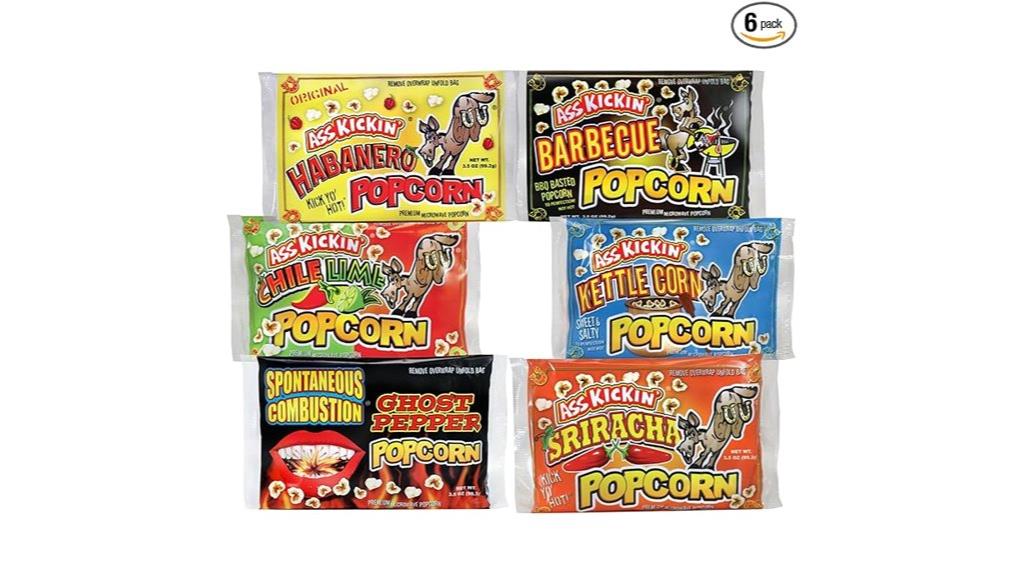 six pack popcorn gift set