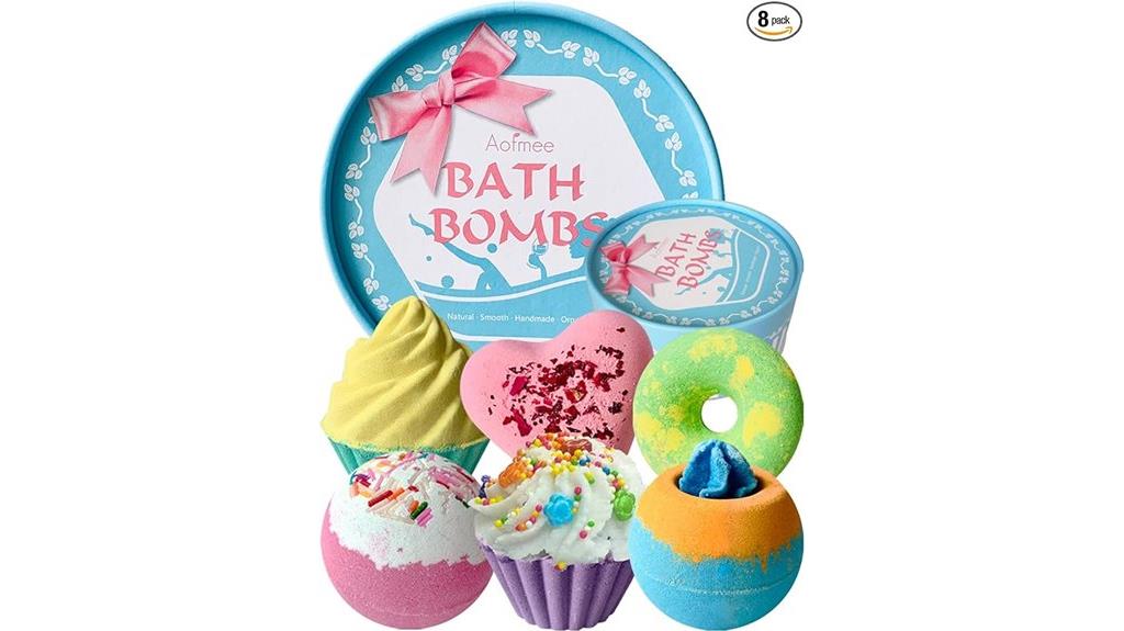 six piece bath bomb set