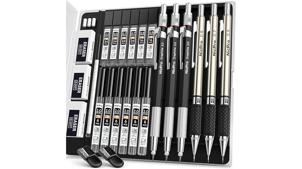 six piece pencil set