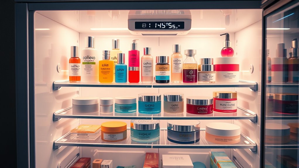 skincare fridge selection essentials