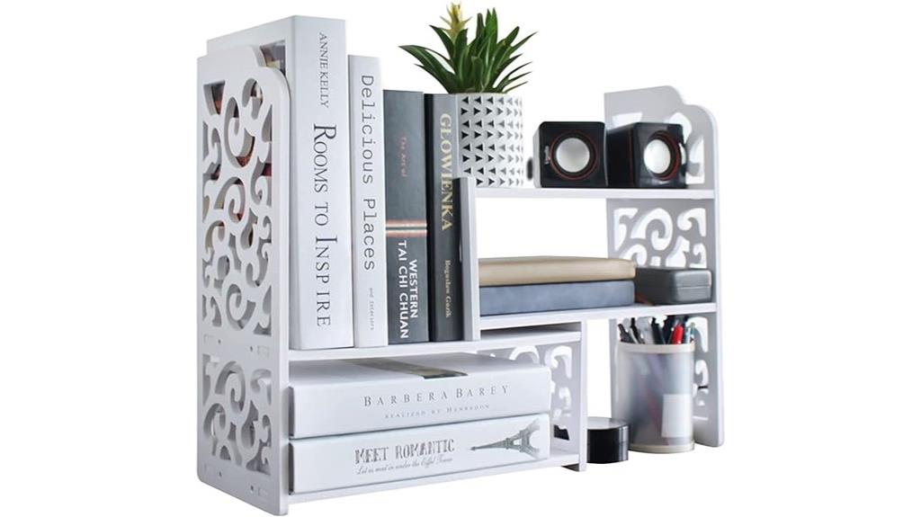small desktop bookshelf
