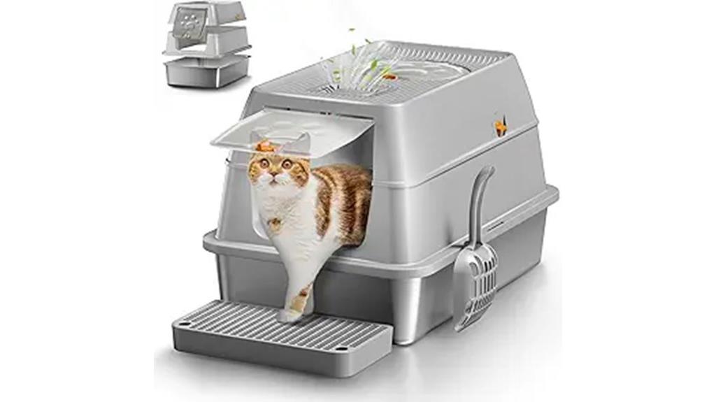 stainless steel enclosed litter box