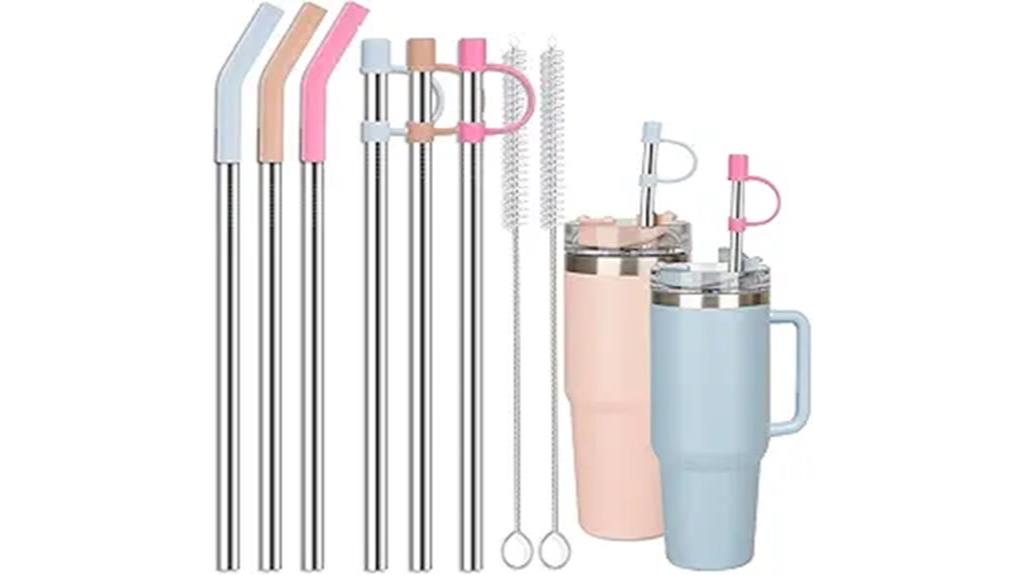 stainless steel tumbler straws
