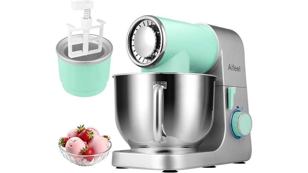 stand mixer with ice cream