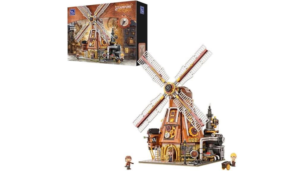steampunk windmill mechanical blades