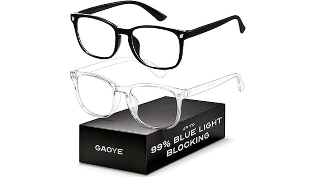 stylish blue light glasses