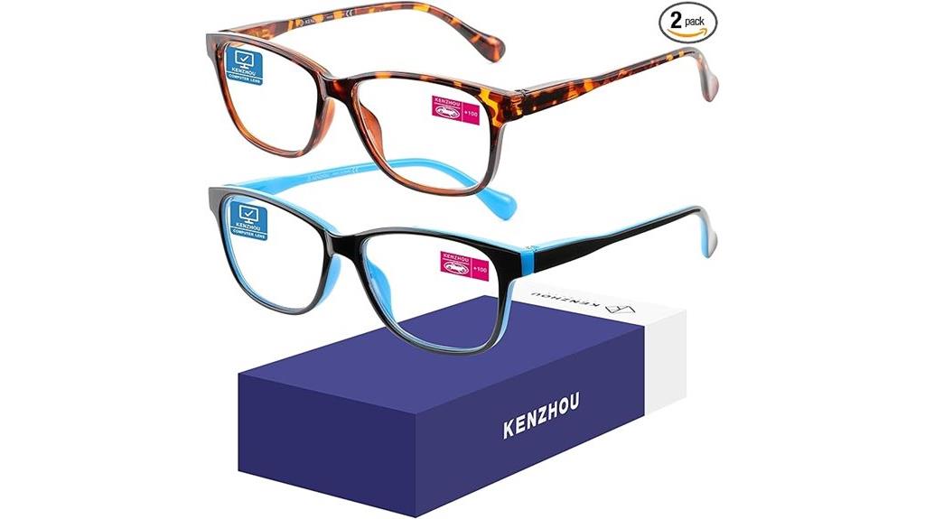 stylish blue light glasses