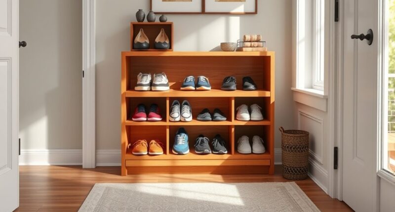 stylish entryway shoe organizers