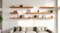 stylish functional floating shelves