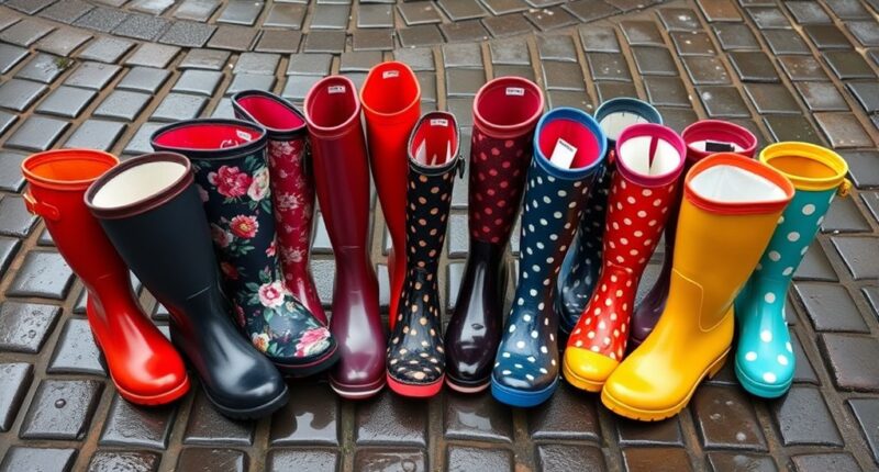 stylish waterproof rain boots