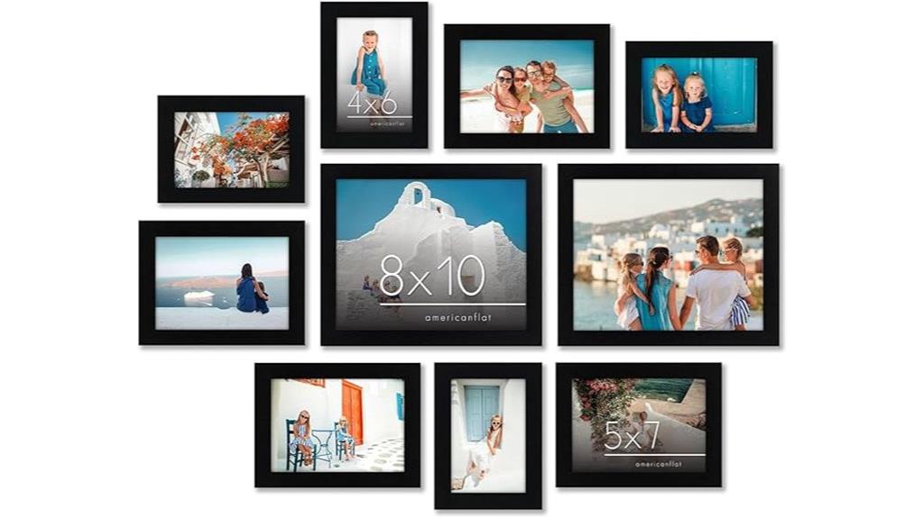 ten shatter resistant frames