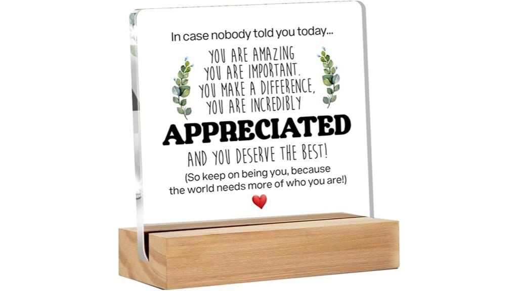 thank you gift sign