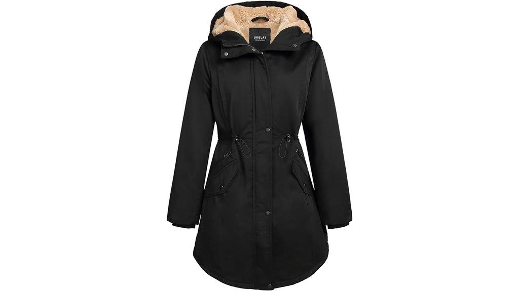 thick fleece lined winter parka