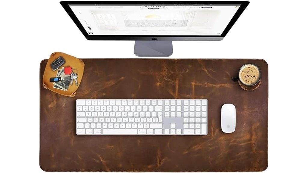thick leather desk mat