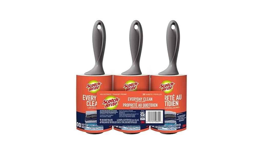three pack scotch brite rollers