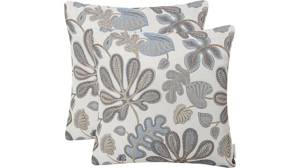 tropical leaf pillow covers