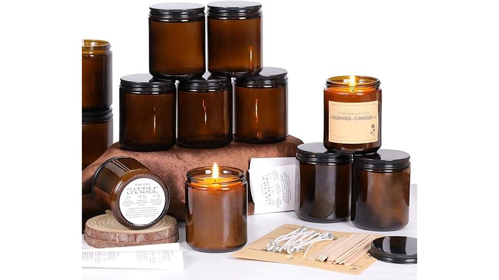 twelve candle jar set