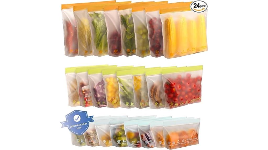 twenty four reusable storage bags