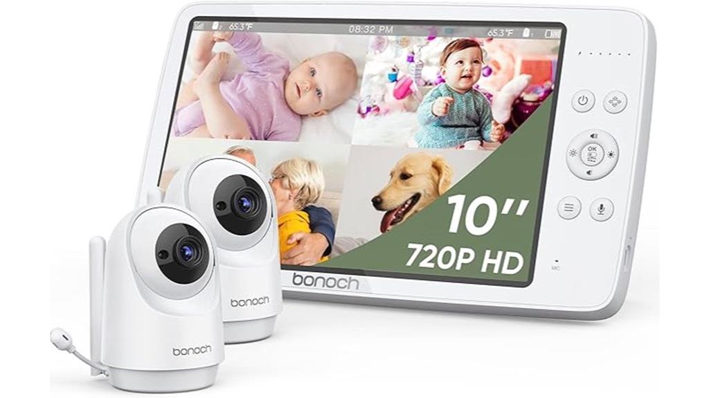 twin camera monitor with battery