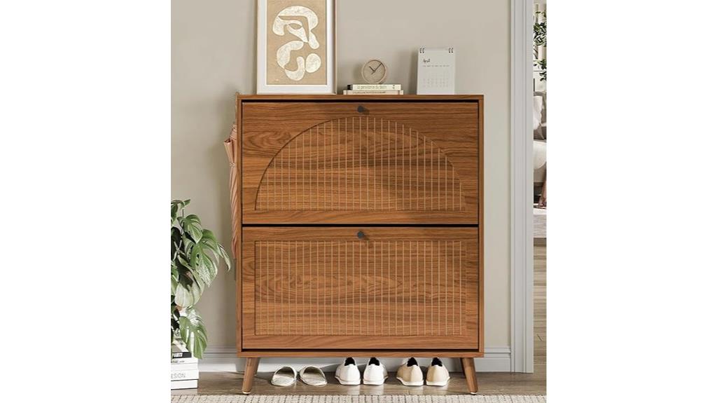 two drawer shoe cabinet