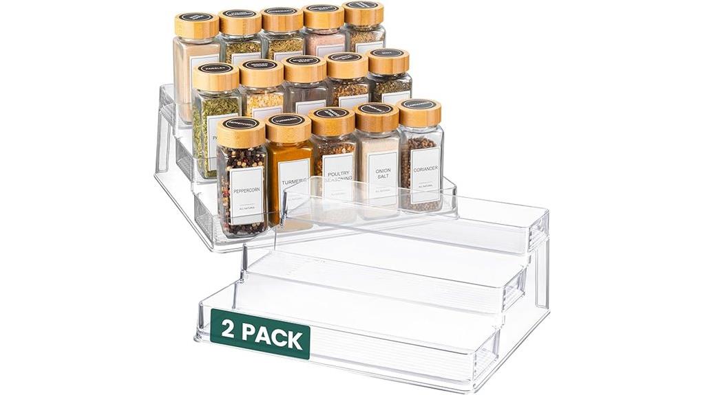 two pack acrylic spice organizers
