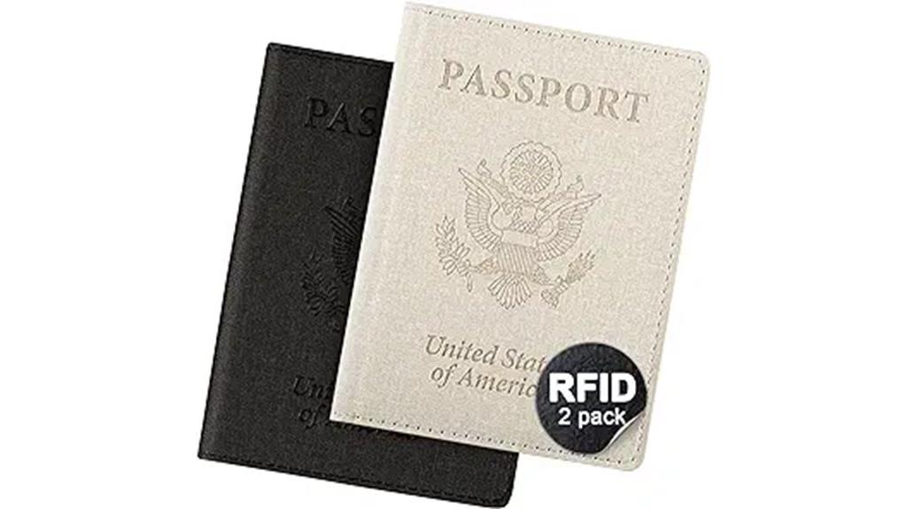 two pack rfid passport covers