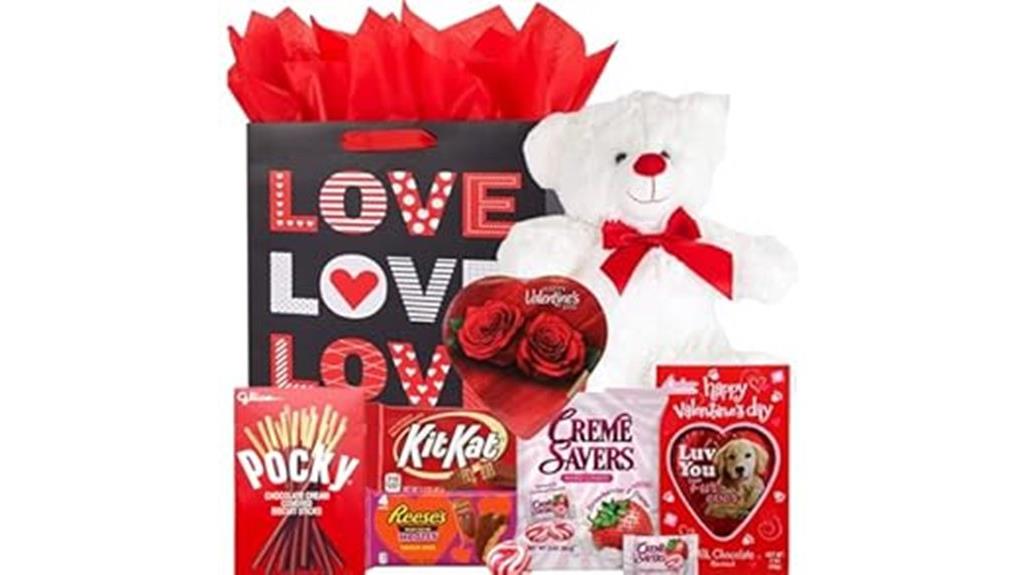 valentine s teddy chocolate set