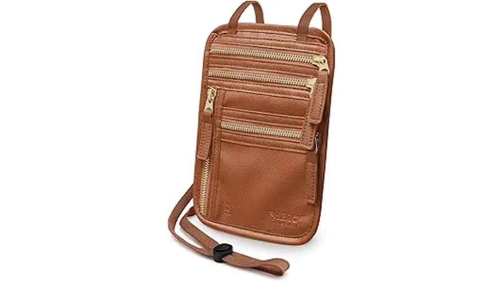 vegan leather passport wallet