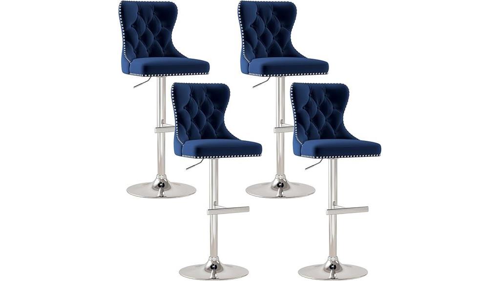 velvet swivel counter stools