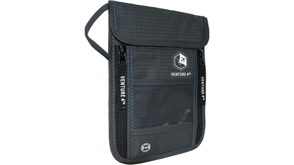 venture passport rfid neck wallet