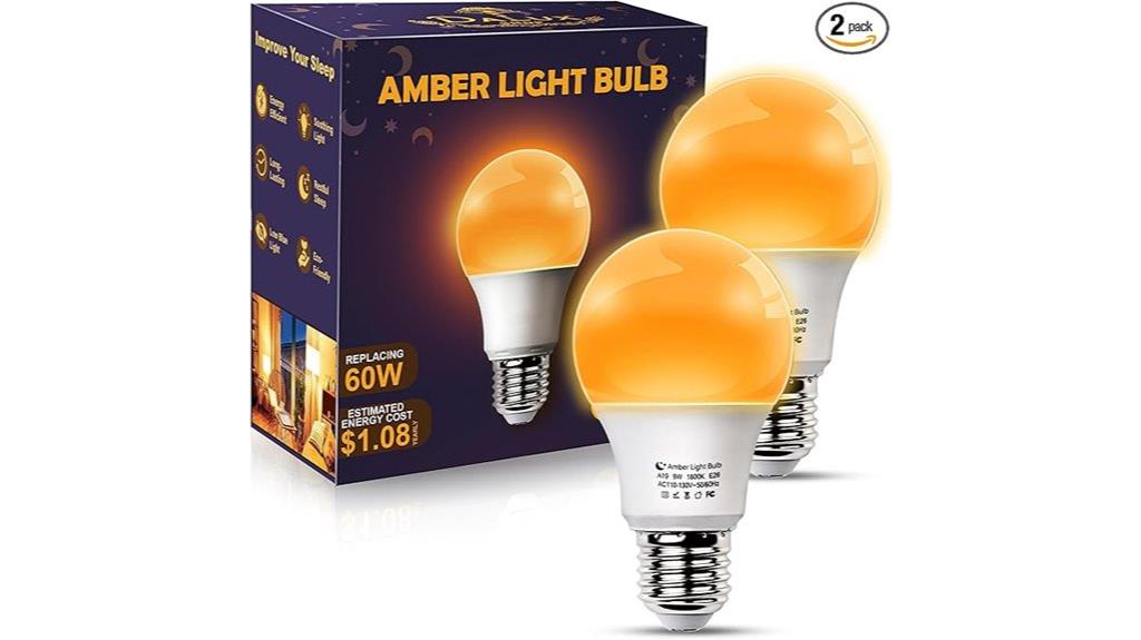 warm amber sleep bulb