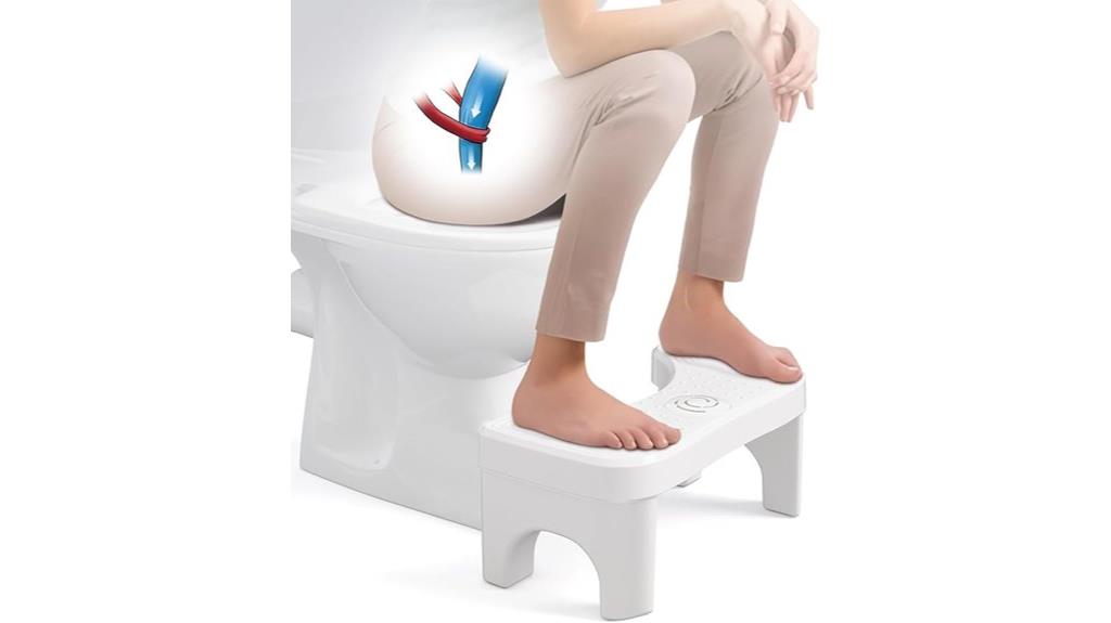 white 7 inch squatting stool