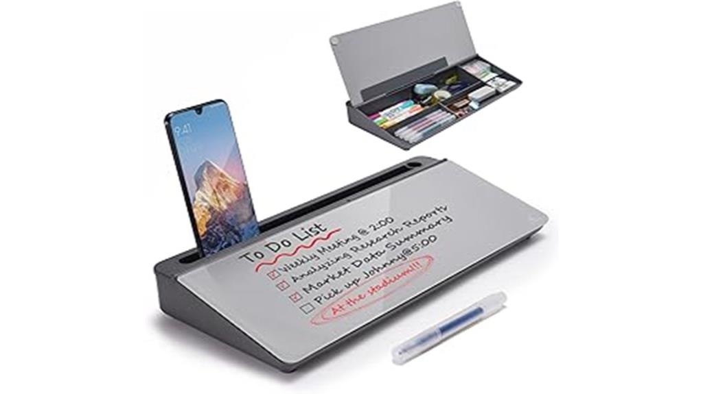 whiteboard with drawer organizer