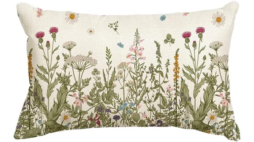 wildflower fall pillow cover