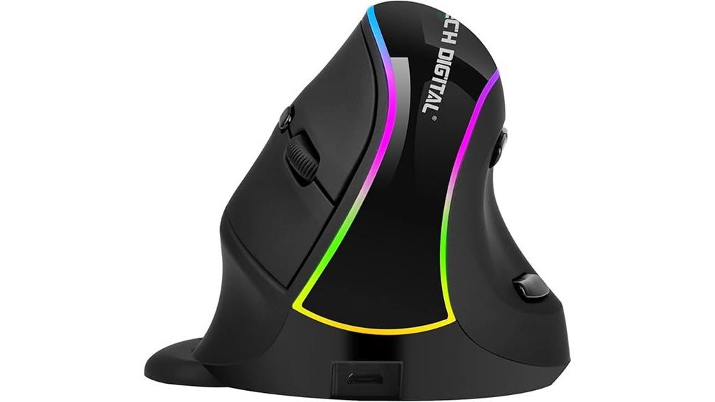 wireless ergonomic mouse with palm rest