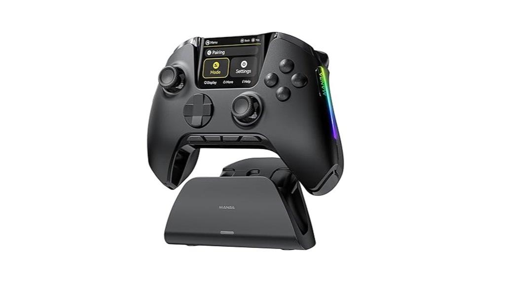 wireless gaming controller with rgb