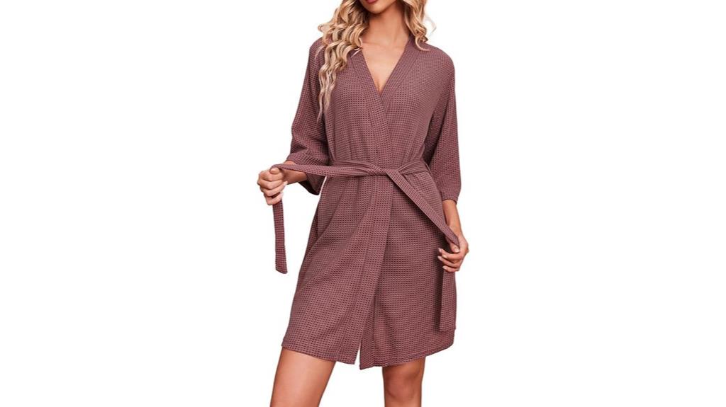women s waffle knit bathrobe
