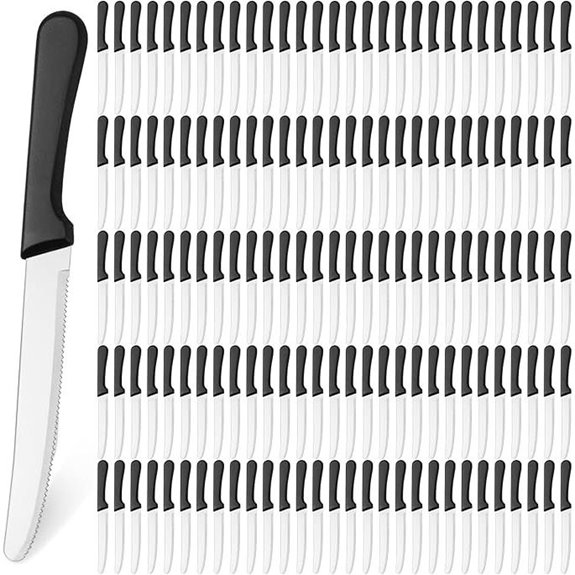 Zhehao 150-Piece Black Stainless Steel Steak Knives