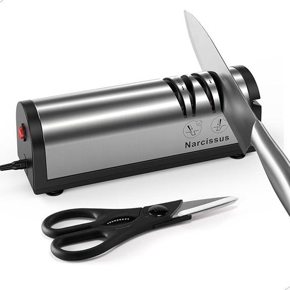 Narcissus 2-Stage Electric Knife Sharpener with Dust Collection
